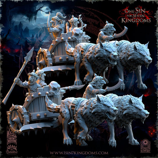 Black Horde Goblin War Chariot | The Beholder Miniatures | Compatible with D&D/AoS | Fantasy | Tabletop RPG