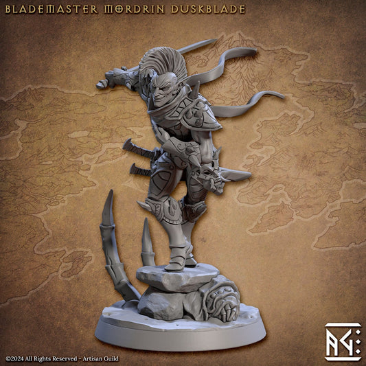 Blademaster Mordrin Duskblade | Artisan Guild Miniatures | Compatible with D&D/AoS | Fantasy | Tabletop RPG
