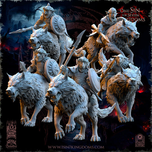 Goblin Desert Wolf Rider with Spear | The Beholder Miniatures | Compatible with D&D/AoS | Fantasy | Tabletop RPG