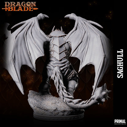 Draconian Warlord Saghull | Primal Collectibles | Compatible with D&D/AoS | Fantasy
