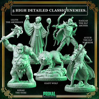 Masters of Dungeon Quest Expansion Mirror Maze | Full Set | Primal Collectibles | Compatible with D&D/AoS | Fantasy