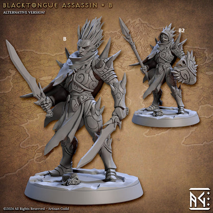 Elf Assassin Blacktongue | Artisan Guild Miniatures | Compatible with D&D/AoS | Fantasy | Tabletop RPG