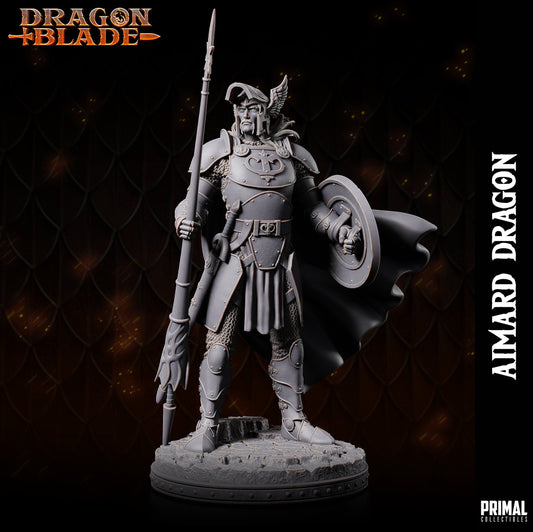 Human Fighter Aimard Dragon | Primal Collectibles | Compatible with D&D/AoS | Fantasy
