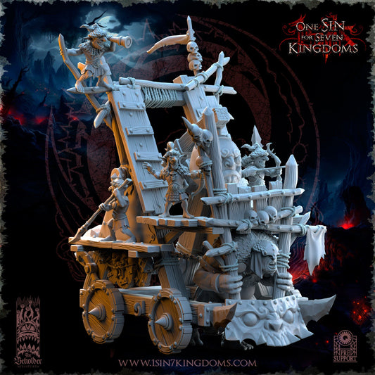 Desert Goblin Catapult | The Beholder Miniatures | Compatible with D&D/AoS | Fantasy | Tabletop RPG