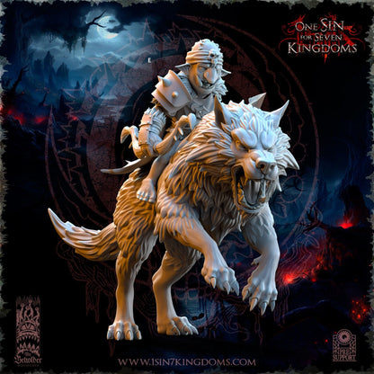 Goblin Desert Wolf Rider Archer | The Beholder Miniatures | Compatible with D&D/AoS | Fantasy | Tabletop RPG