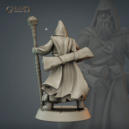Priest Wizard | Galaad Miniatures | Compatible with D&D/AoS | Fantasy | Tabletop RPG