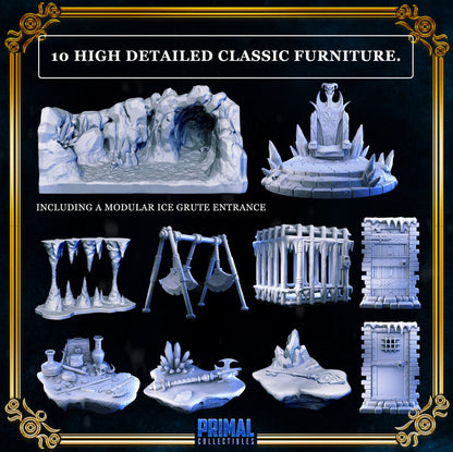 Masters of Dungeon Quest Expansion Freezing Darkness | Full Set | Primal Collectibles | Compatible with D&D/AoS | Fantasy