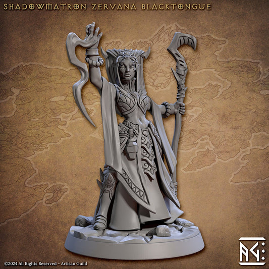 Sorceress ShadowMatron Zervana | Artisan Guild Miniatures | Compatible with D&D/AoS | Fantasy | Tabletop RPG