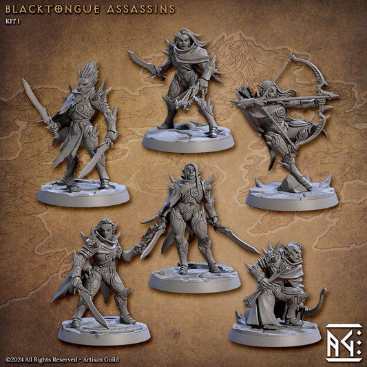 Elf Assassin Blacktongue | Artisan Guild Miniatures | Compatible with D&D/AoS | Fantasy | Tabletop RPG