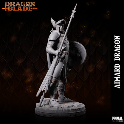 Human Fighter Aimard Dragon | Primal Collectibles | Compatible with D&D/AoS | Fantasy
