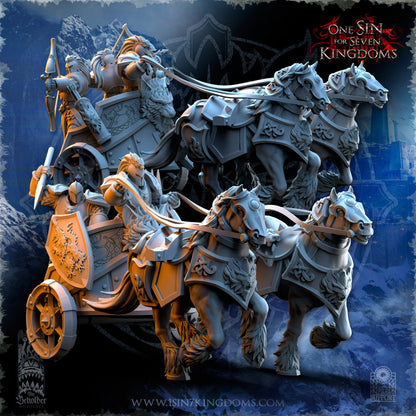 StormWolves Warthunder Chariot | The Beholder Miniatures | Compatible with D&D/AoS | Fantasy | Tabletop RPG