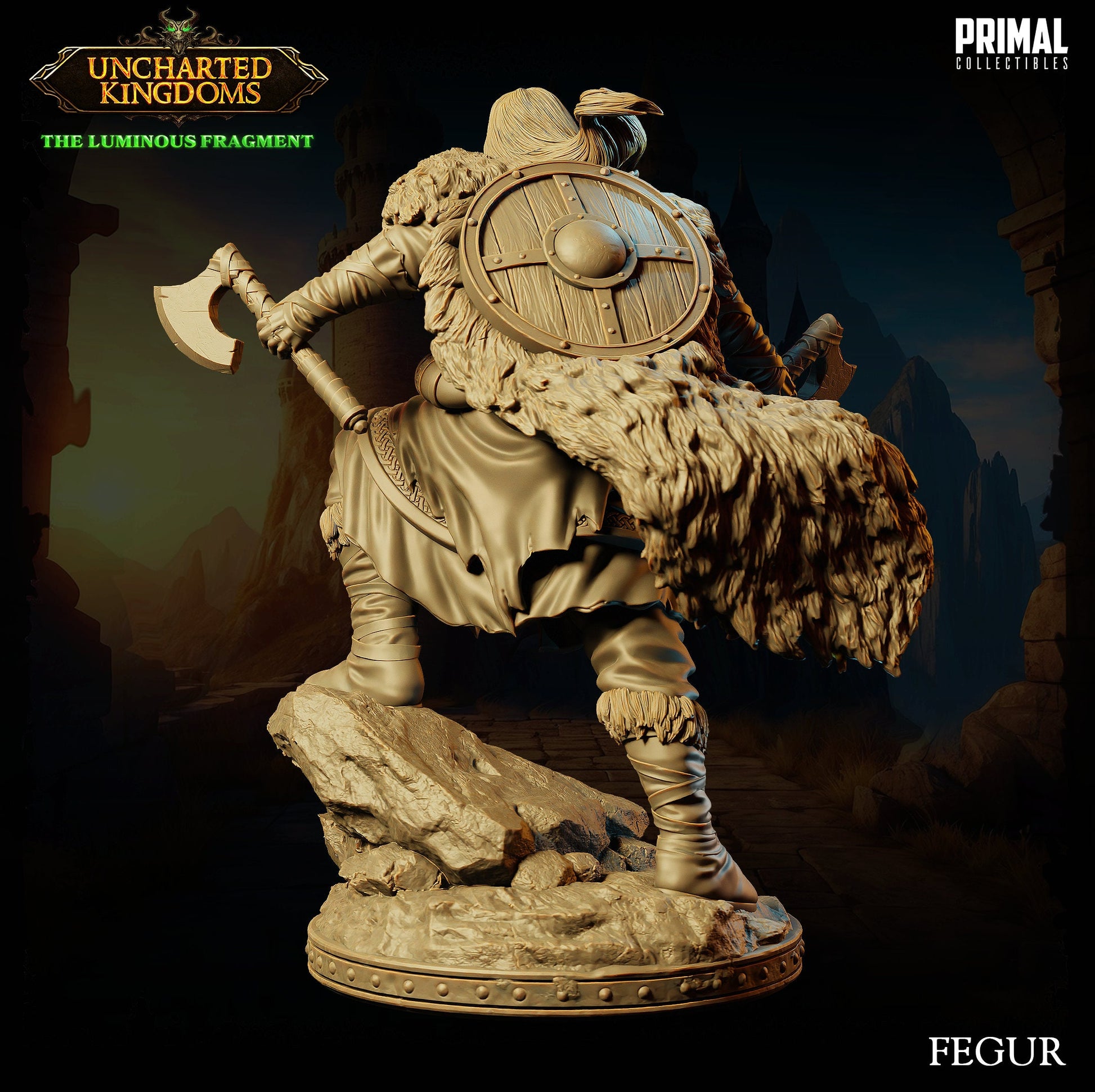 Human Barbarian Male/Female | Primal Collectibles | Compatible with D&D/AoS | Fantasy