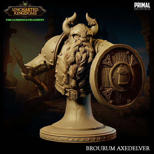 Dwarf Defender Brourum Bust | Primal Collectibles | Compatible with D&D/AoS | Fantasy