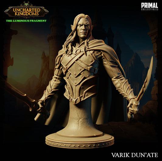 Dark Elf Varik Bust | Primal Collectibles | Compatible with D&D/AoS | Fantasy