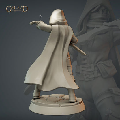 Female Thieves Guild Member | Galaad Miniatures | Compatible with D&D/AoS | Fantasy | Tabletop RPG