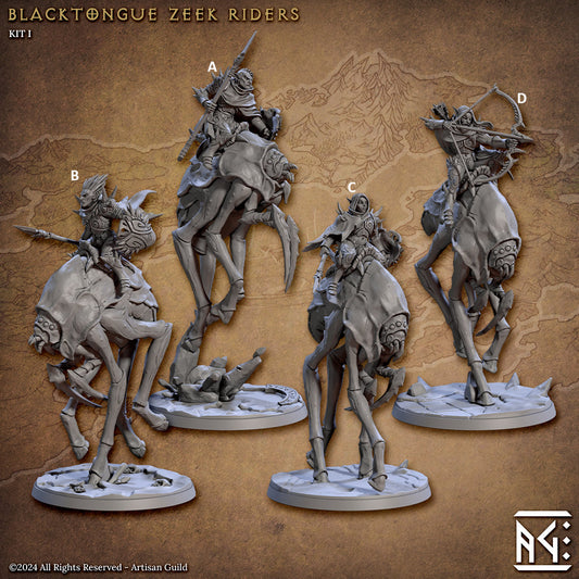 Zeek Riders Blacktongue | Artisan Guild Miniatures | Compatible with D&D/AoS | Fantasy | Tabletop RPG