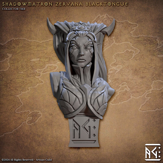 Shadow Matron Zervana Bust | Artisan Guild | Compatible with D&D/AoS | Fantasy