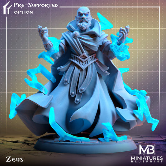 Greek God Zeus | Miniatures Blueprint | Compatible with D&D/AoS | Fantasy