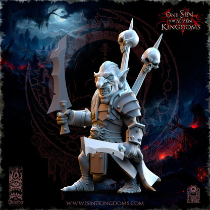 Black Horde Goblin Mortus | The Beholder Miniatures | Compatible with D&D/AoS | Fantasy | Tabletop RPG