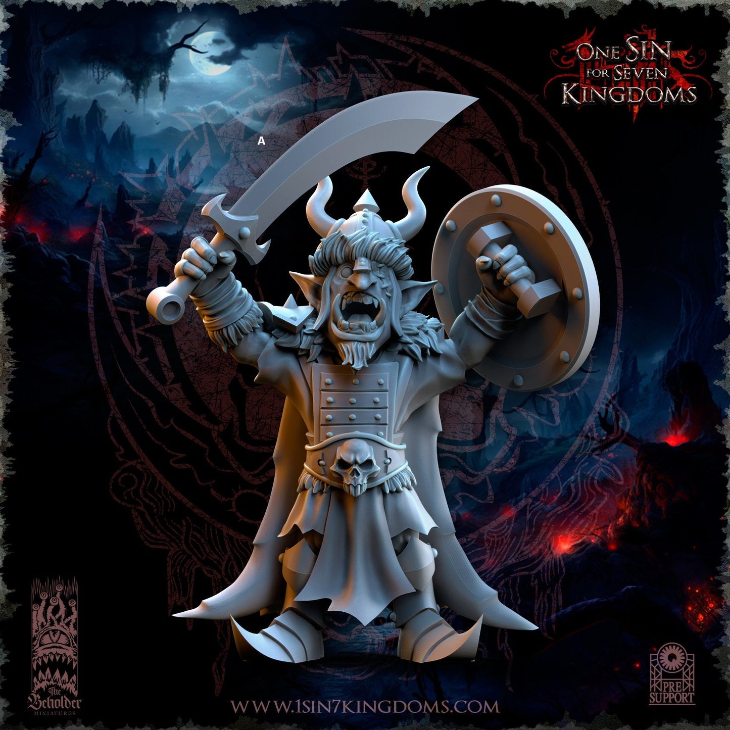 Black Horde Desert Goblin Command | The Beholder Miniatures | Compatible with D&D/AoS | Fantasy | Tabletop RPG