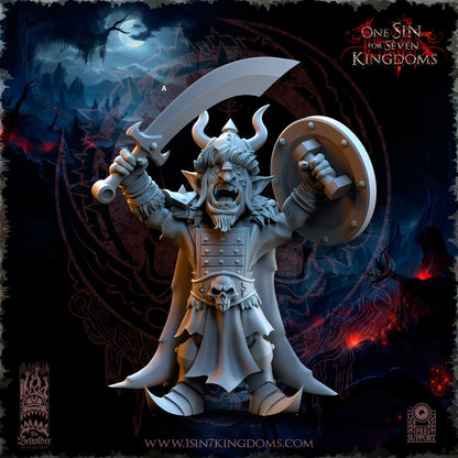 Black Horde Desert Goblin Command | The Beholder Miniatures | Compatible with D&D/AoS | Fantasy | Tabletop RPG