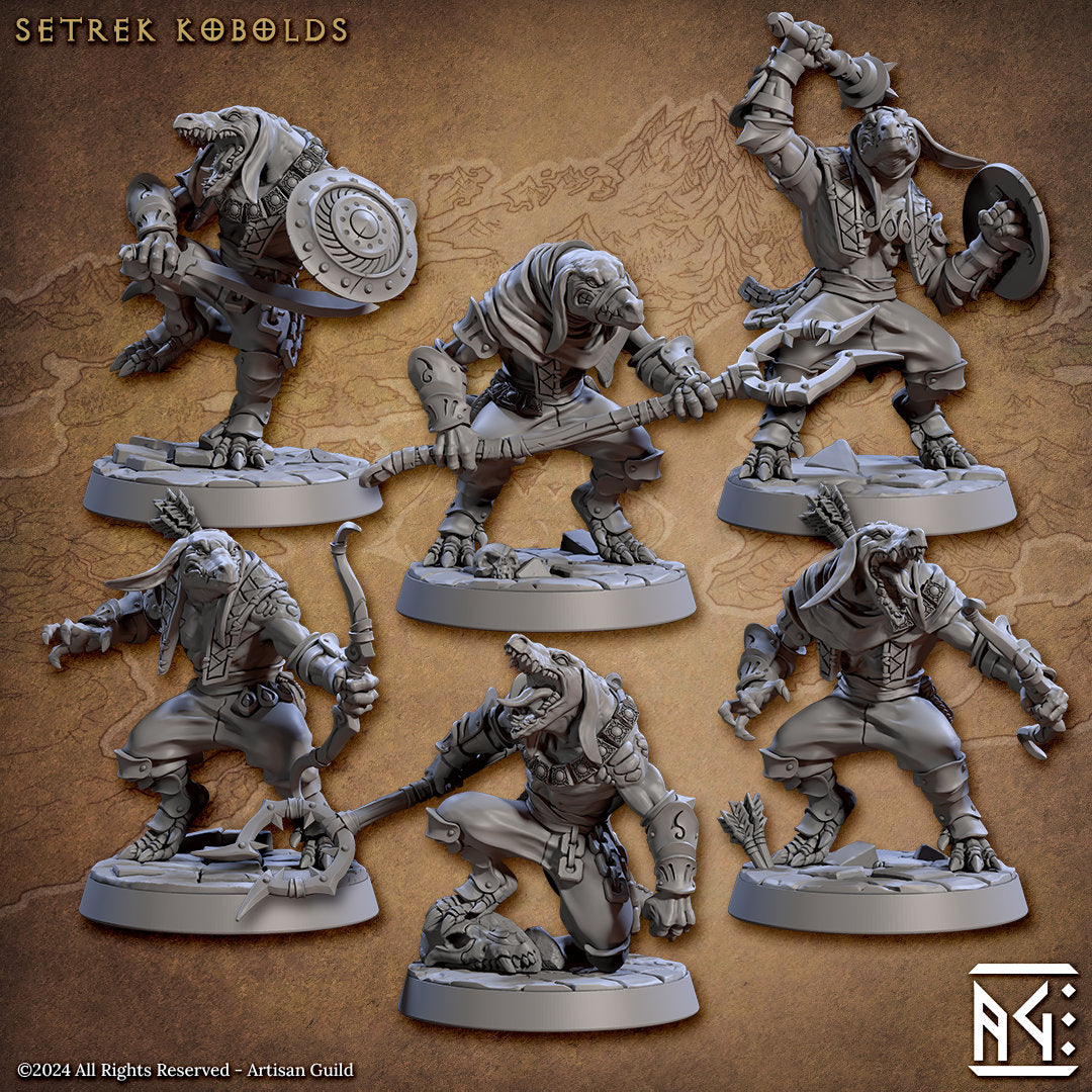 Setrek Kobolds | Artisan Guild Miniatures | Compatible with D&D/AoS | Fantasy | Tabletop RPG