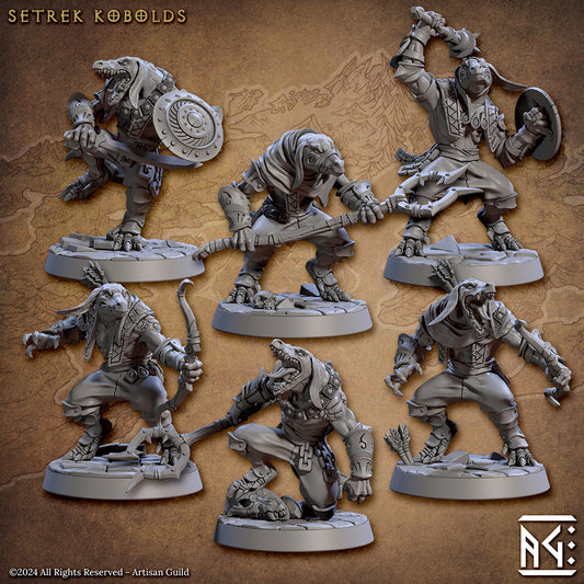 Setrek Kobolds | Artisan Guild Miniatures | Compatible with D&D/AoS | Fantasy | Tabletop RPG