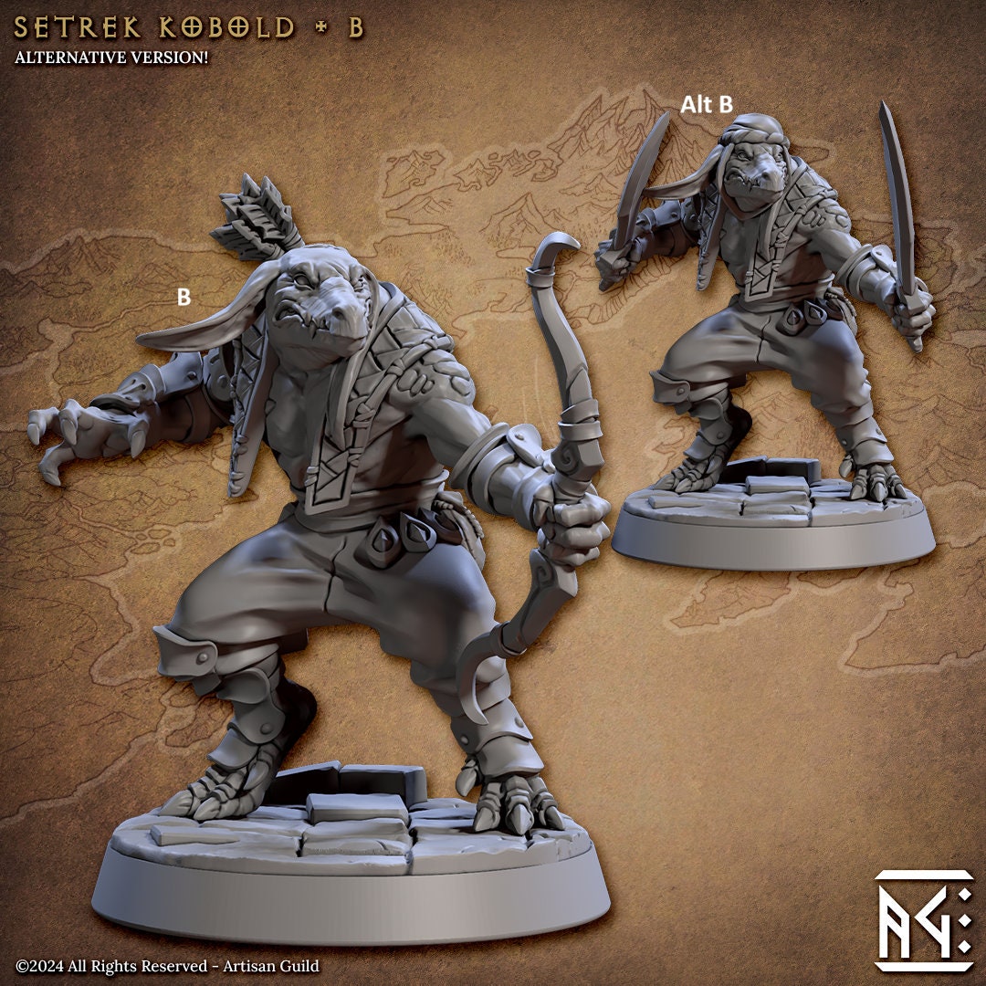 Setrek Kobolds | Artisan Guild Miniatures | Compatible with D&D/AoS | Fantasy | Tabletop RPG