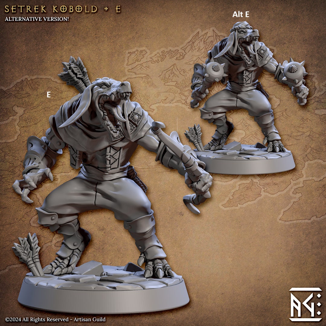 Setrek Kobolds | Artisan Guild Miniatures | Compatible with D&D/AoS | Fantasy | Tabletop RPG