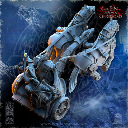 StormWolves Warthunder Chariot | The Beholder Miniatures | Compatible with D&D/AoS | Fantasy | Tabletop RPG