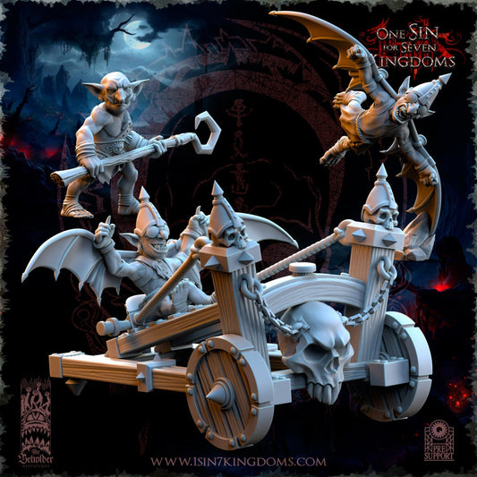Black Horde Goblin Slingshot of Doom | The Beholder Miniatures | Compatible with D&D/AoS | Fantasy | Tabletop RPG