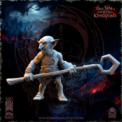 Black Horde Goblin Slingshot of Doom | The Beholder Miniatures | Compatible with D&D/AoS | Fantasy | Tabletop RPG