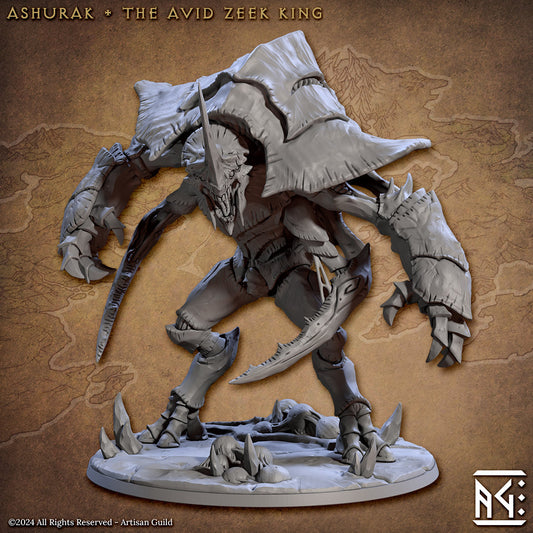 Ashurak Zeek King | Artisan Guild Miniatures | Compatible with D&D/AoS | Fantasy | Tabletop RPG