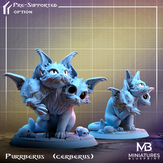 Purrberus | Miniatures Blueprint | Compatible with D&D/AoS | Fantasy