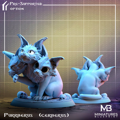 Purrberus | Miniatures Blueprint | Compatible with D&D/AoS | Fantasy