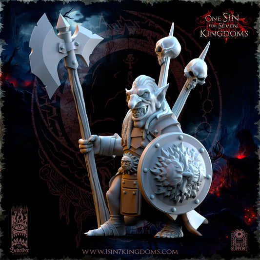 Black Horde Goblin Mortus | The Beholder Miniatures | Compatible with D&D/AoS | Fantasy | Tabletop RPG