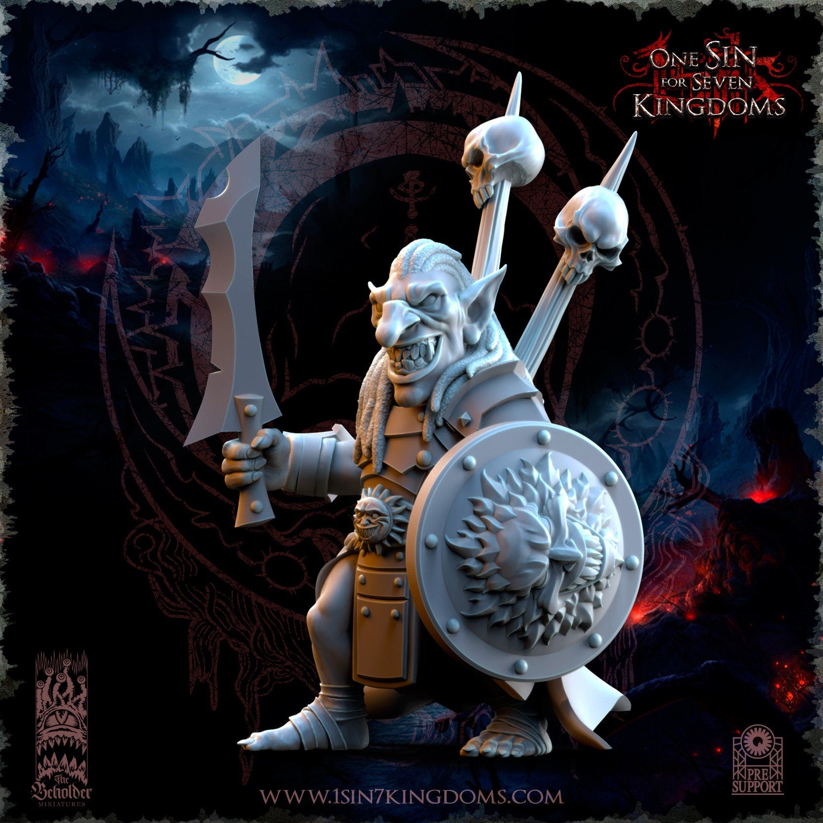 Black Horde Goblin Mortus | The Beholder Miniatures | Compatible with D&D/AoS | Fantasy | Tabletop RPG