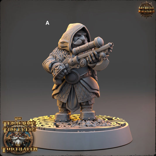 Tenacious Gnome Gunners | DayBreak Miniatures | Compatible with D&D/AOS | Fantasy | Tabletop