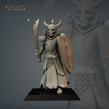 Undead Skeleton Warrior | Galaad Miniatures | Compatible with D&D/AoS | Fantasy | Tabletop RPG