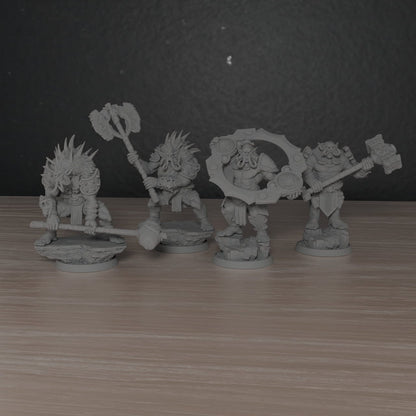 Mammoth Ogres with Great Weapons | DayBreak Miniatures | Compatible with D&D/AOS | Fantasy | Tabletop