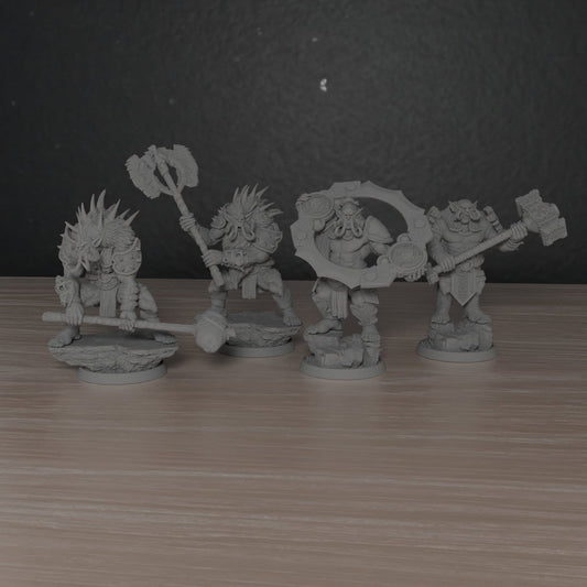 Mammoth Ogres with Great Weapons | DayBreak Miniatures | Compatible with D&D/AOS | Fantasy | Tabletop