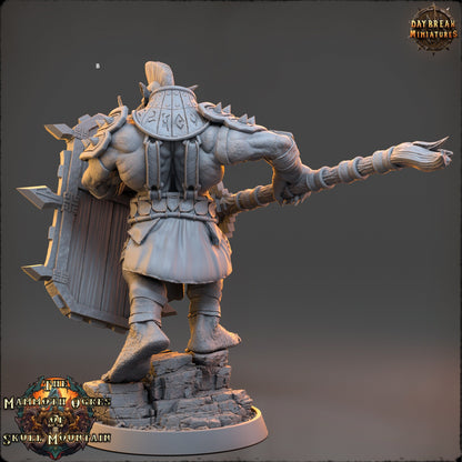 Mammoth Ogres Fighters | DayBreak Miniatures | Compatible with D&D/AOS | Fantasy | Tabletop