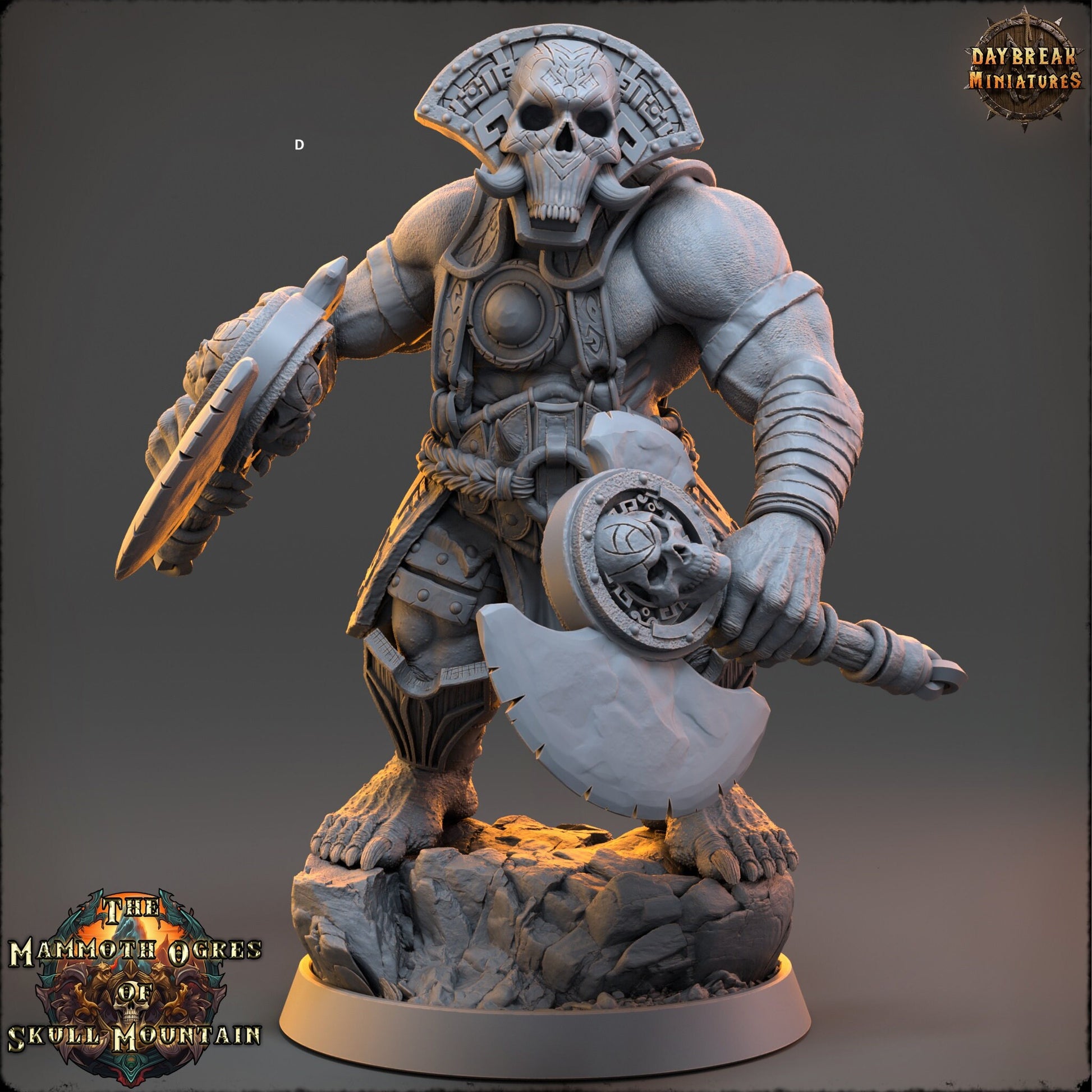 Mammoth Ogres Assassins | DayBreak Miniatures | Compatible with D&D/AOS | Fantasy | Tabletop
