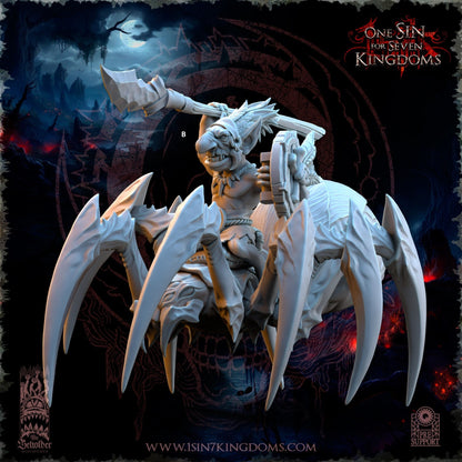 Black Horde Goblin Jungle Spider Riders | The Beholder Miniatures | Compatible with D&D/AoS | Fantasy | Tabletop RPG
