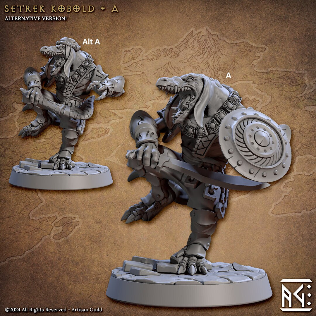 Setrek Kobolds | Artisan Guild Miniatures | Compatible with D&D/AoS | Fantasy | Tabletop RPG