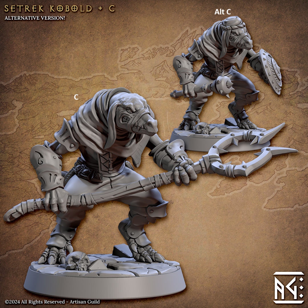 Setrek Kobolds | Artisan Guild Miniatures | Compatible with D&D/AoS | Fantasy | Tabletop RPG