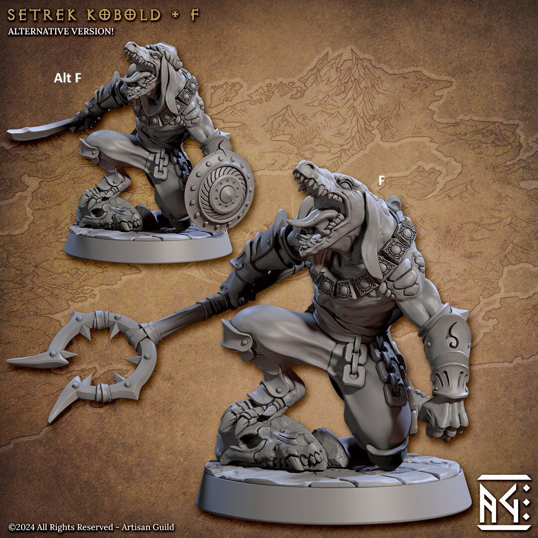 Setrek Kobolds | Artisan Guild Miniatures | Compatible with D&D/AoS | Fantasy | Tabletop RPG