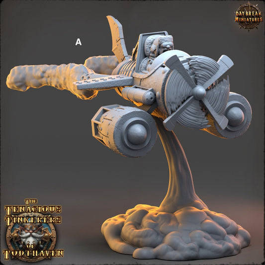 Tenacious Gnome Red Dragon Flyers | DayBreak Miniatures | Compatible with D&D/AOS | Fantasy | Tabletop