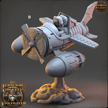 Tenacious Gnome Red Dragon Flyers | DayBreak Miniatures | Compatible with D&D/AOS | Fantasy | Tabletop