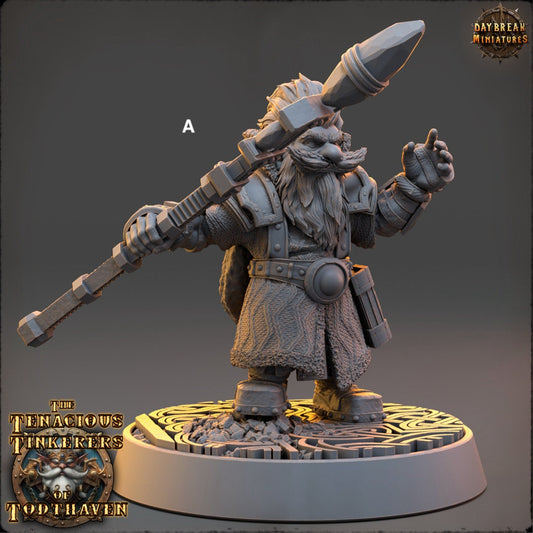 Tenacious Gnome Warlock | DayBreak Miniatures | Compatible with D&D/AOS | Fantasy | Tabletop